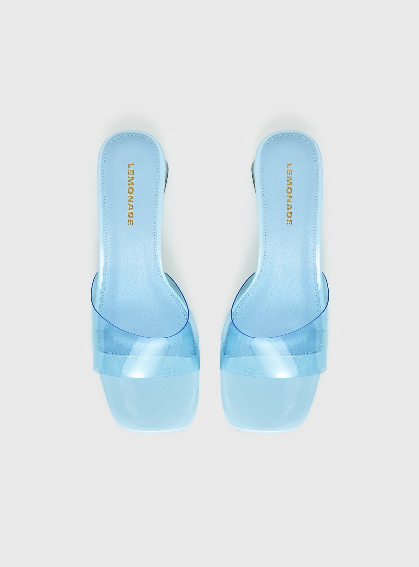 Uchee Clear Wedge Heels Blue
