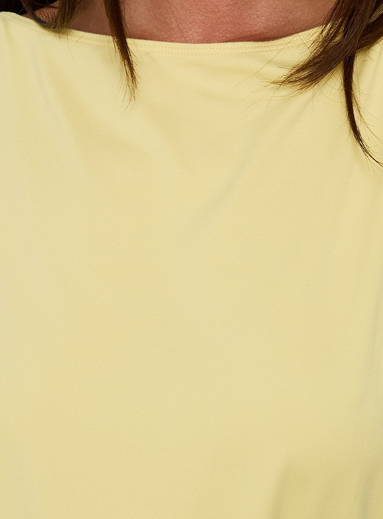 Gysello Low Back Slouchy Mini Dress Banana Yellow