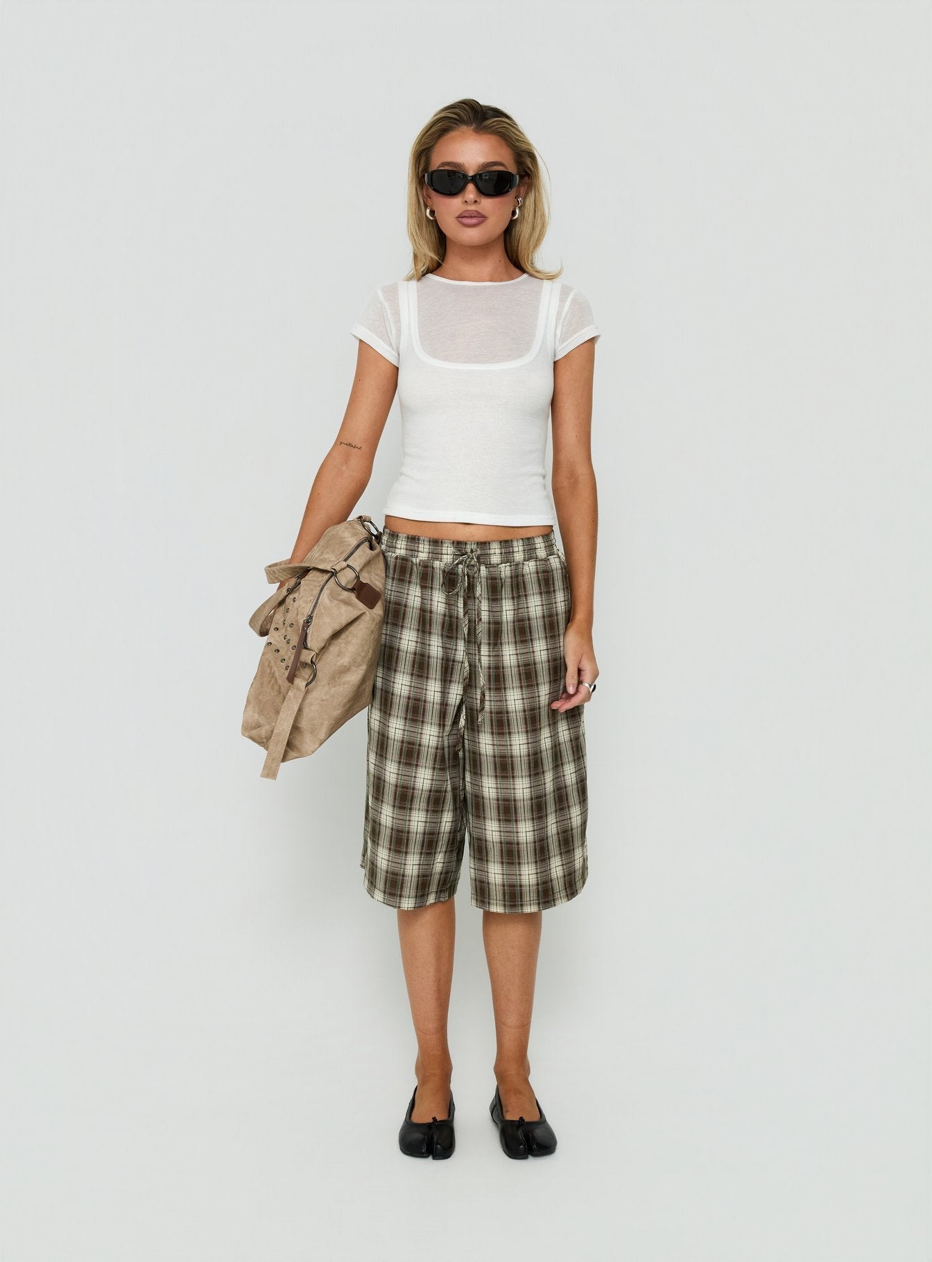 In Time Layered Top White