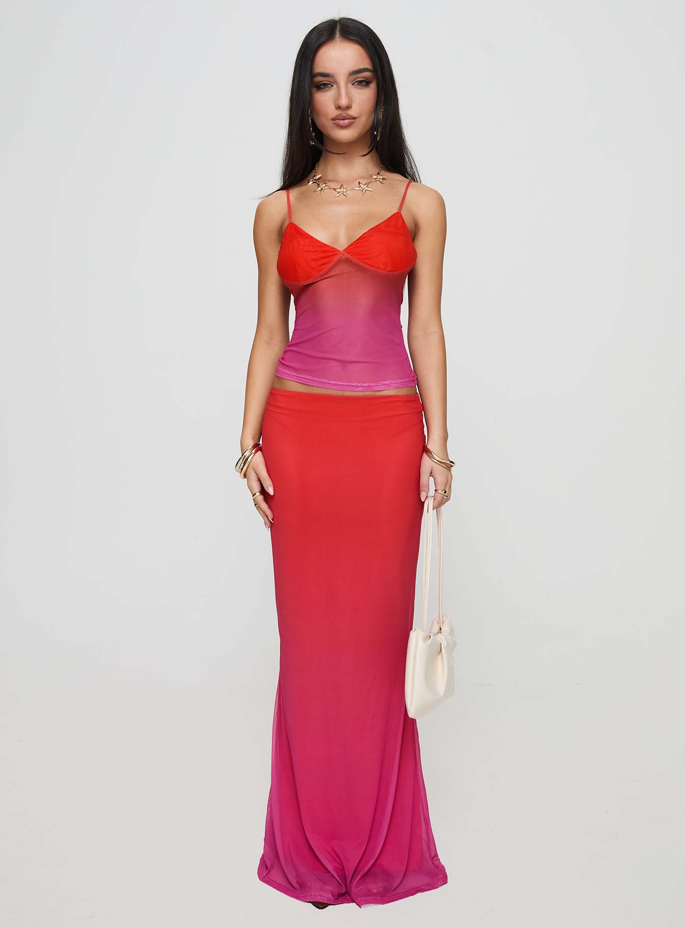 Teen Spirit Maxi Skirt Pink Ombre