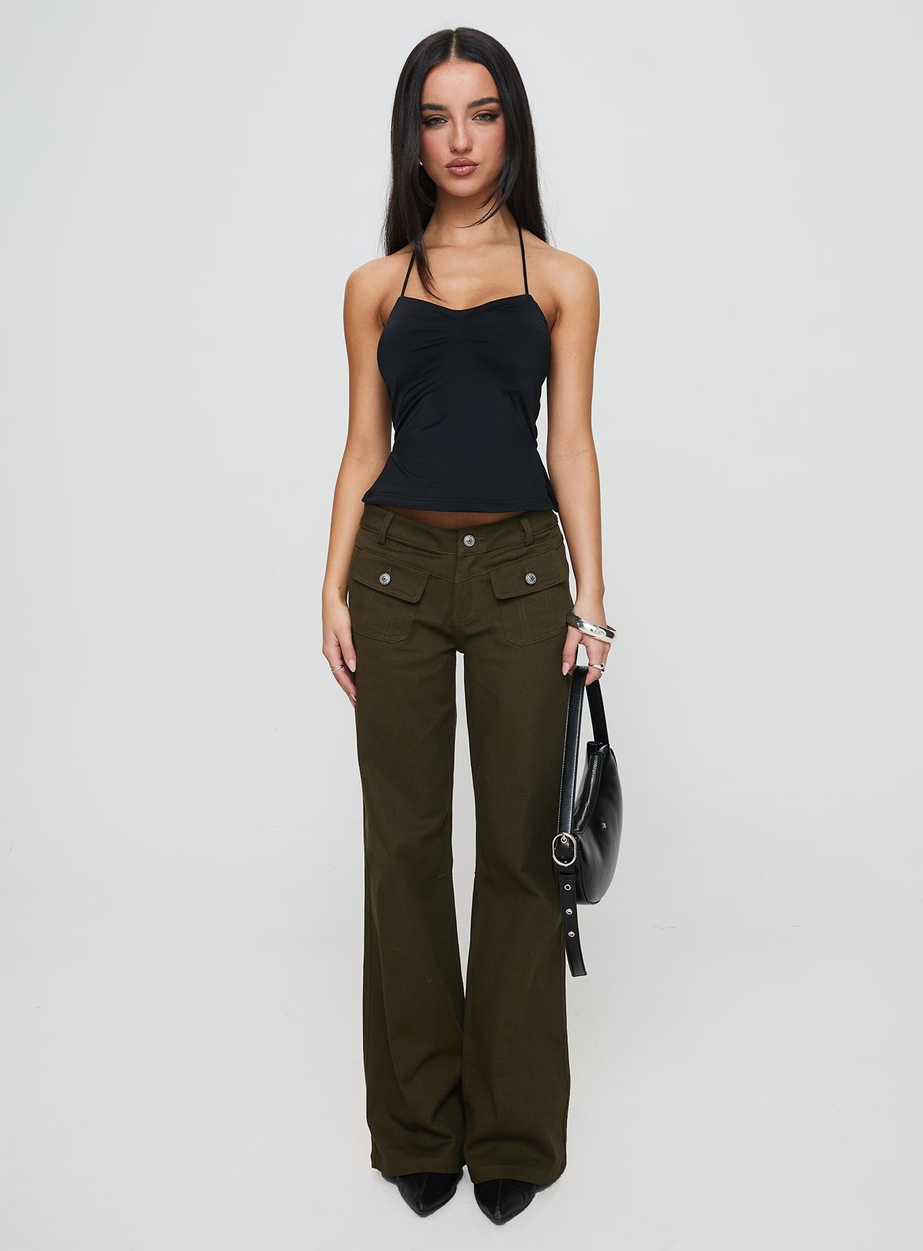 Rehna Halter Top Black
