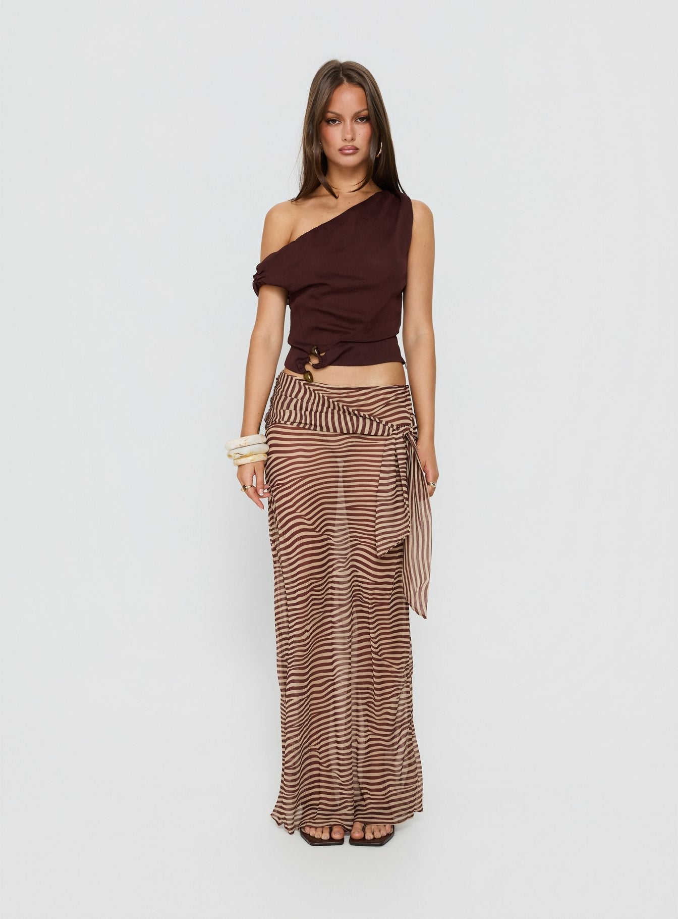 True Spirit Chiffon Maxi Skirt Multi