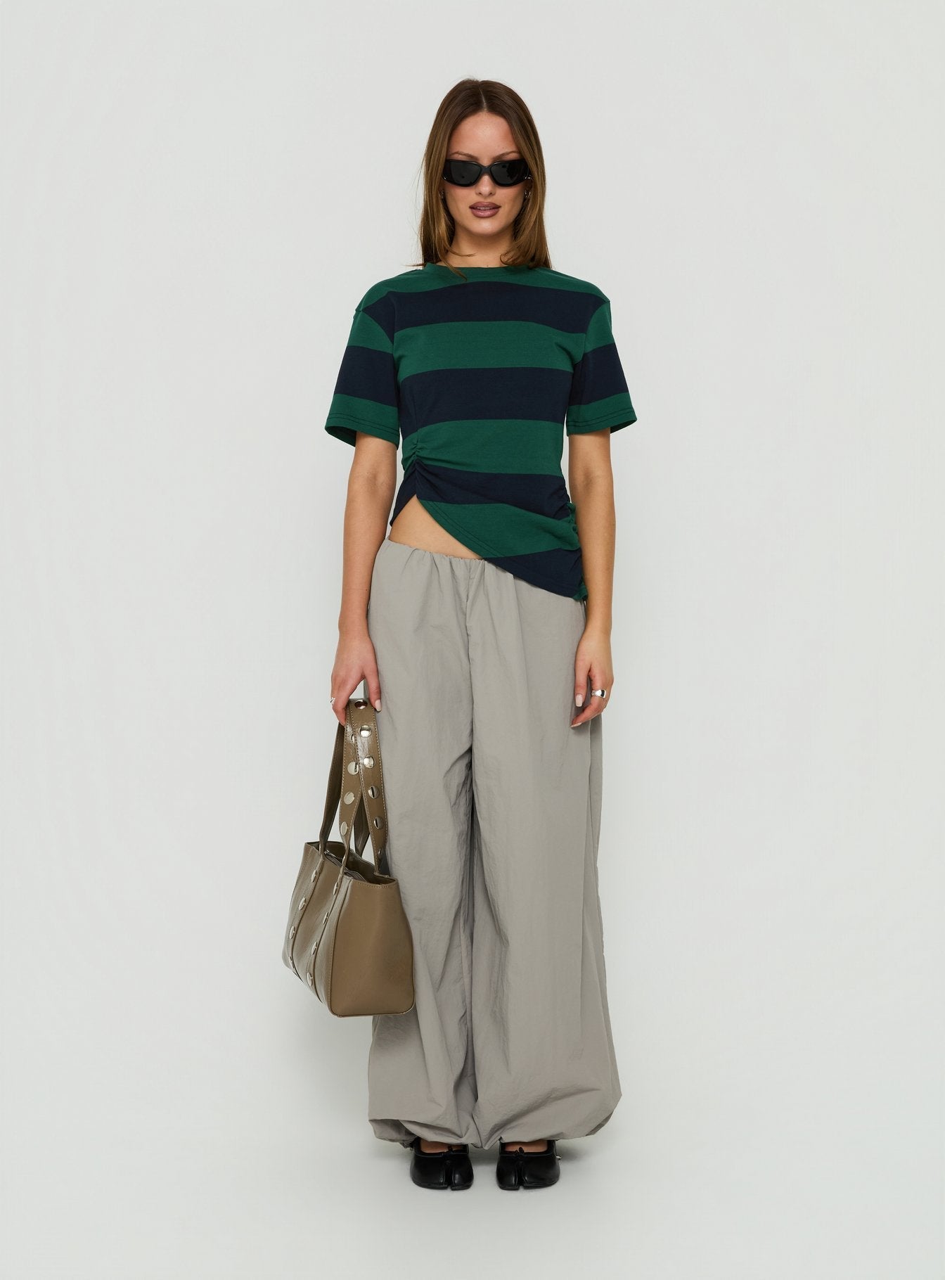 Your Orbit Nylon Baggy Pants Grey