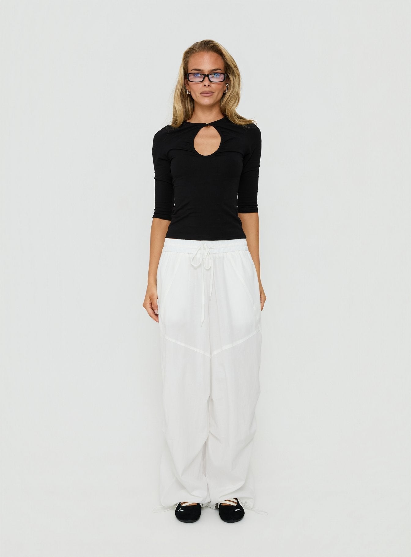 Mankind Baggy Cargo Pants White