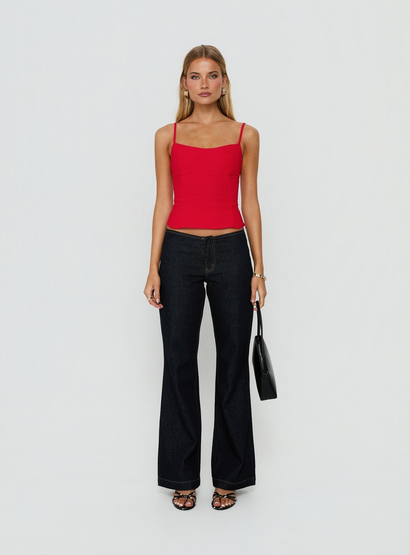 Elanah Structured Cami Top Red