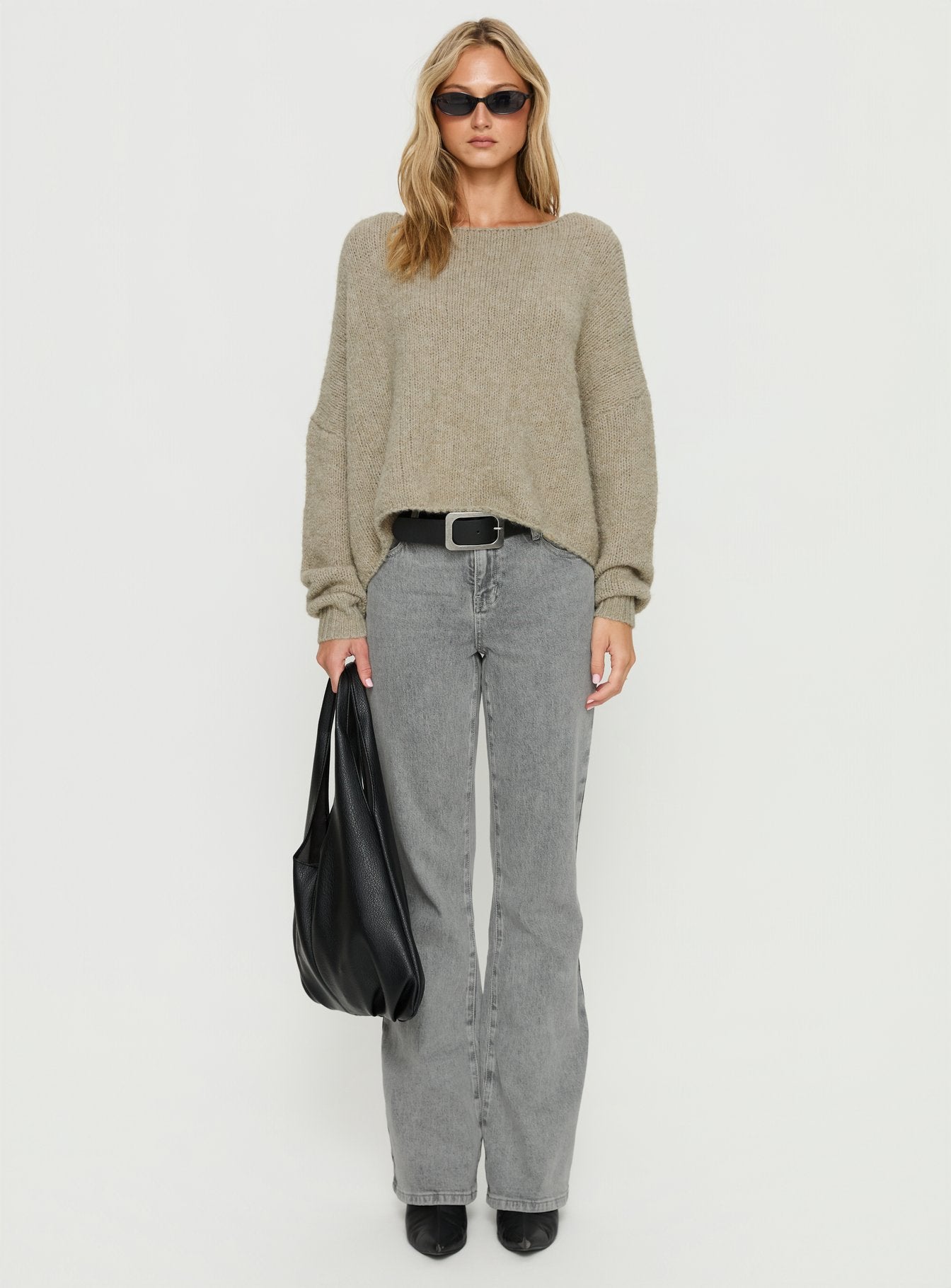 Magic Mirror Mid Rise Bootleg Jeans Washed Grey
