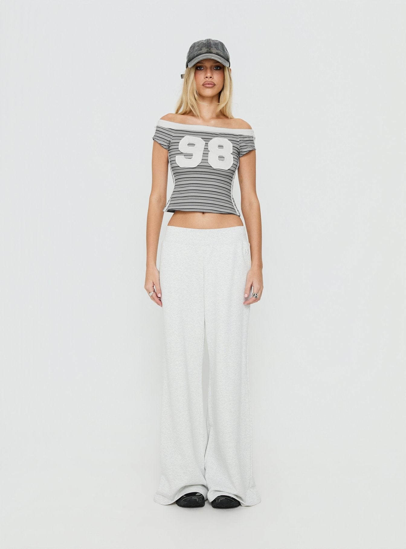 98 Baby Off The Shoulder Top Stripe