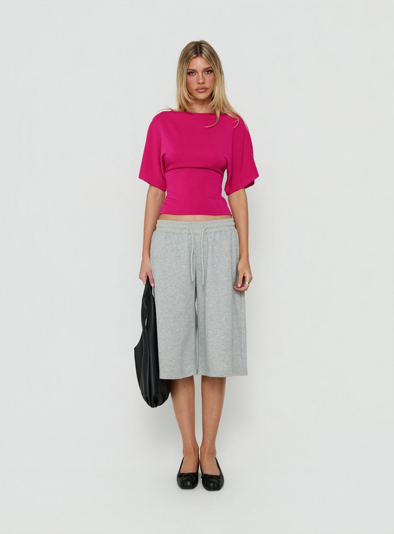 Arazia Cinched Short Sleeve Top Berry