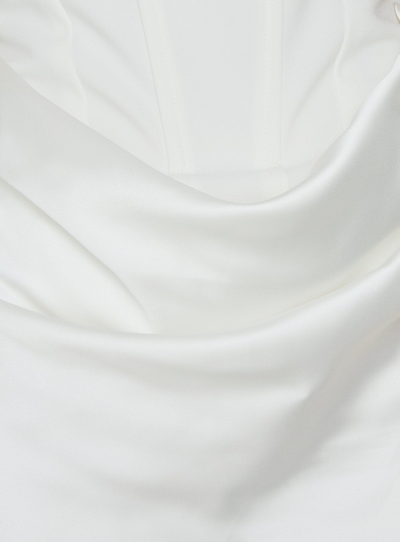 Ryana Corset Drape Maxi Dress White