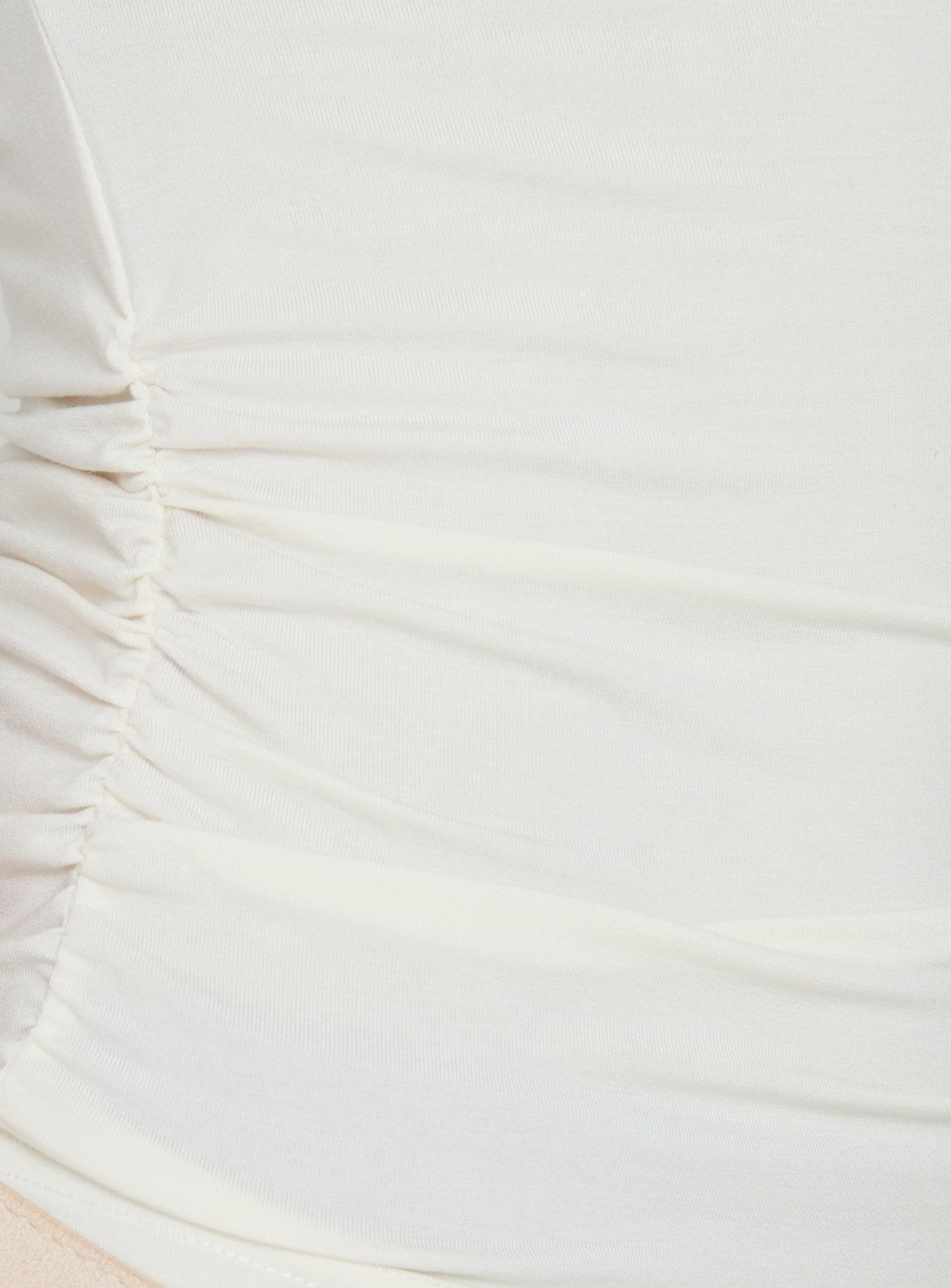 Luckiest Girl Off Shoulder Cinched Top Cream