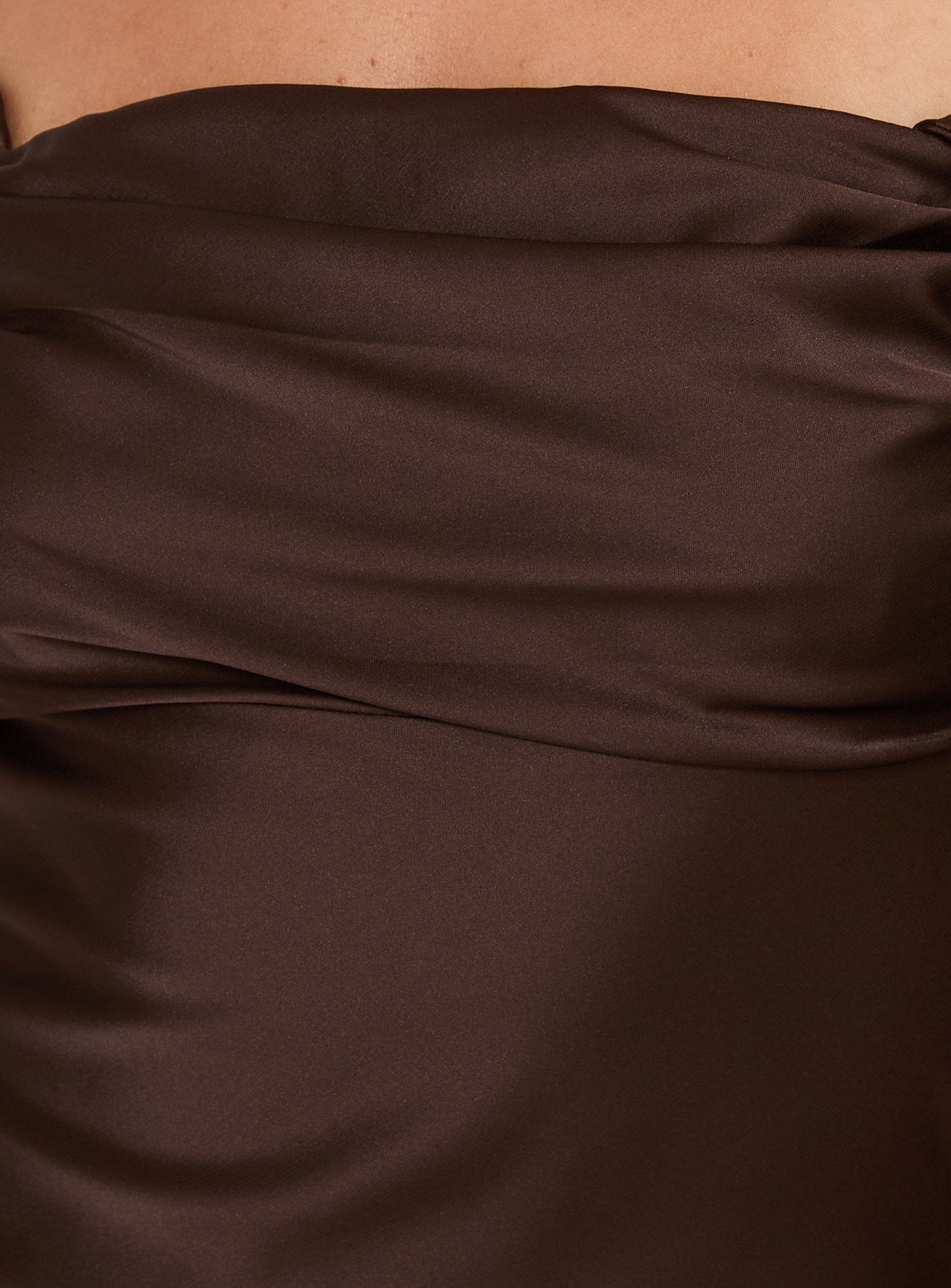 Zabbarra Off The Shoulder Mini Dress Chocolate