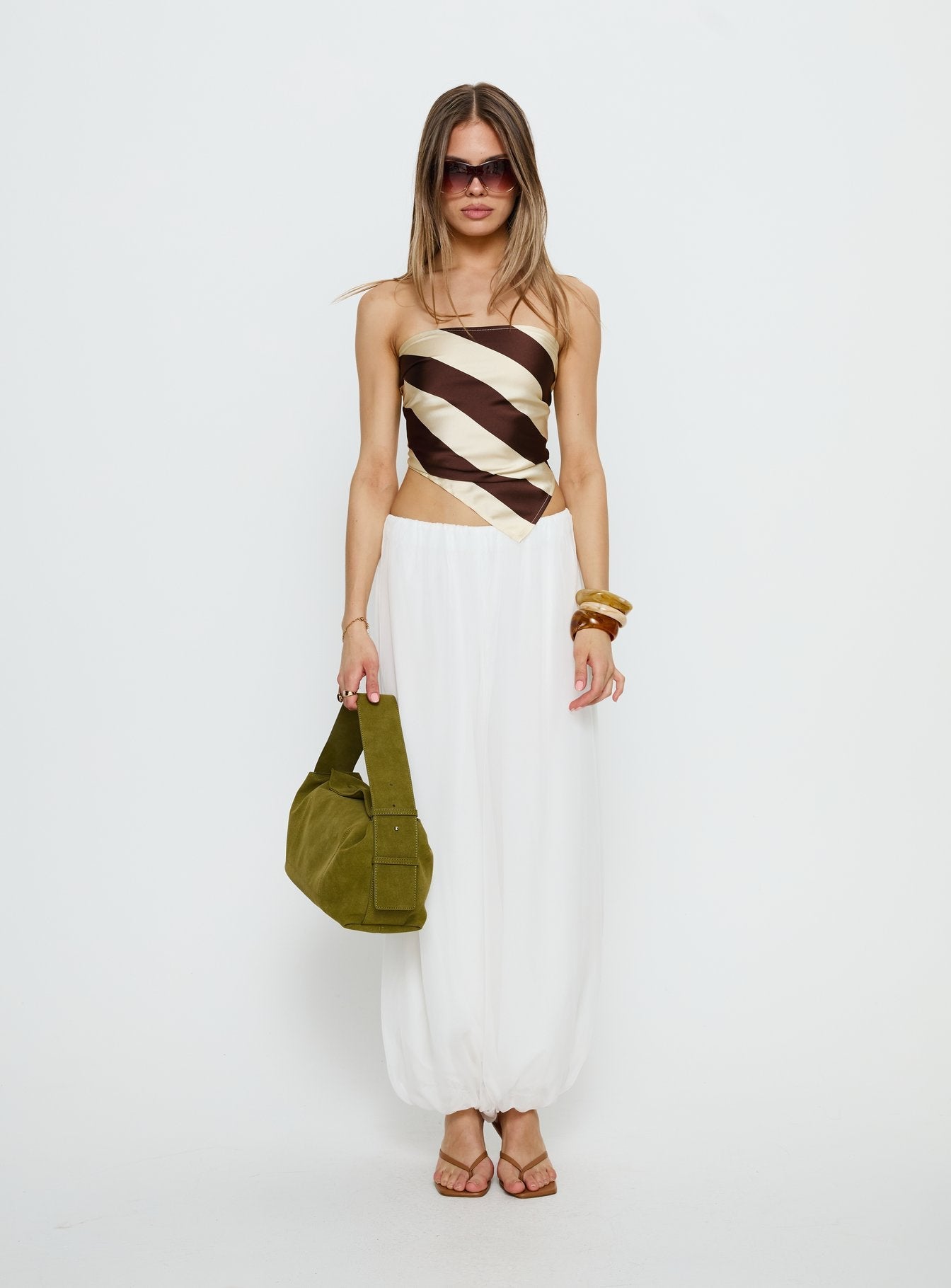 Mirosa Balloon Leg Pants White
