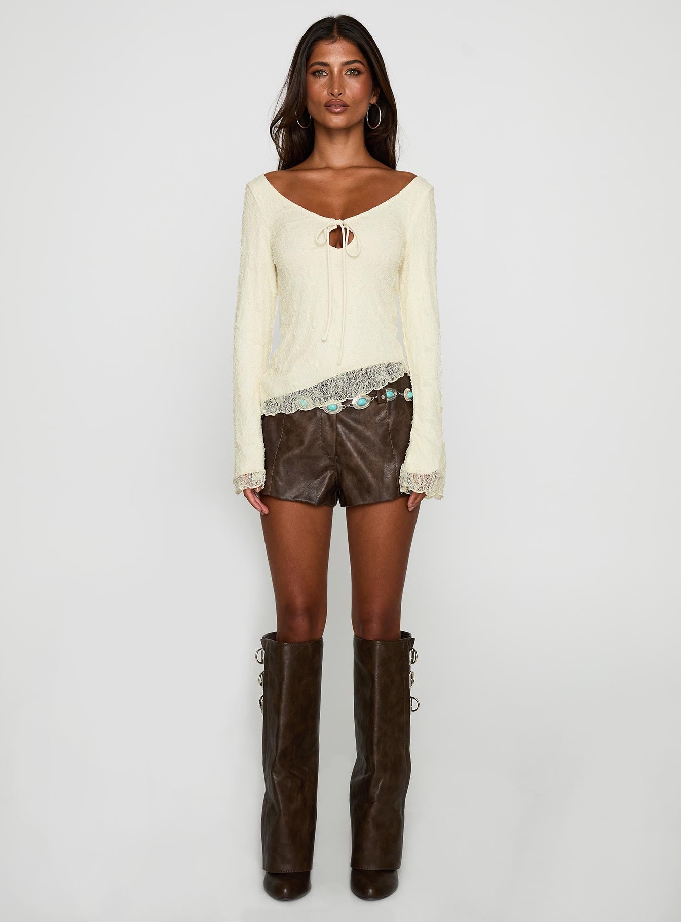 Hyacinthe Long Sleeve Top Cream