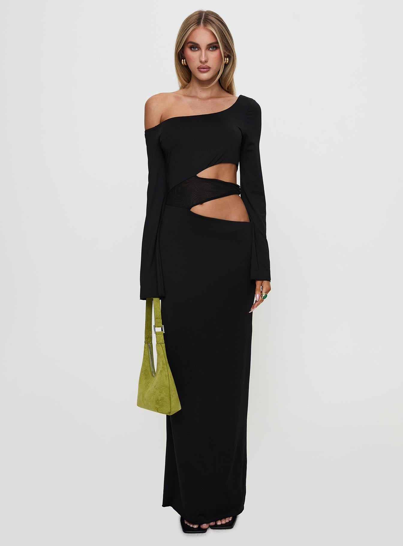 Kazimier Long Sleeve Maxi Dress Black