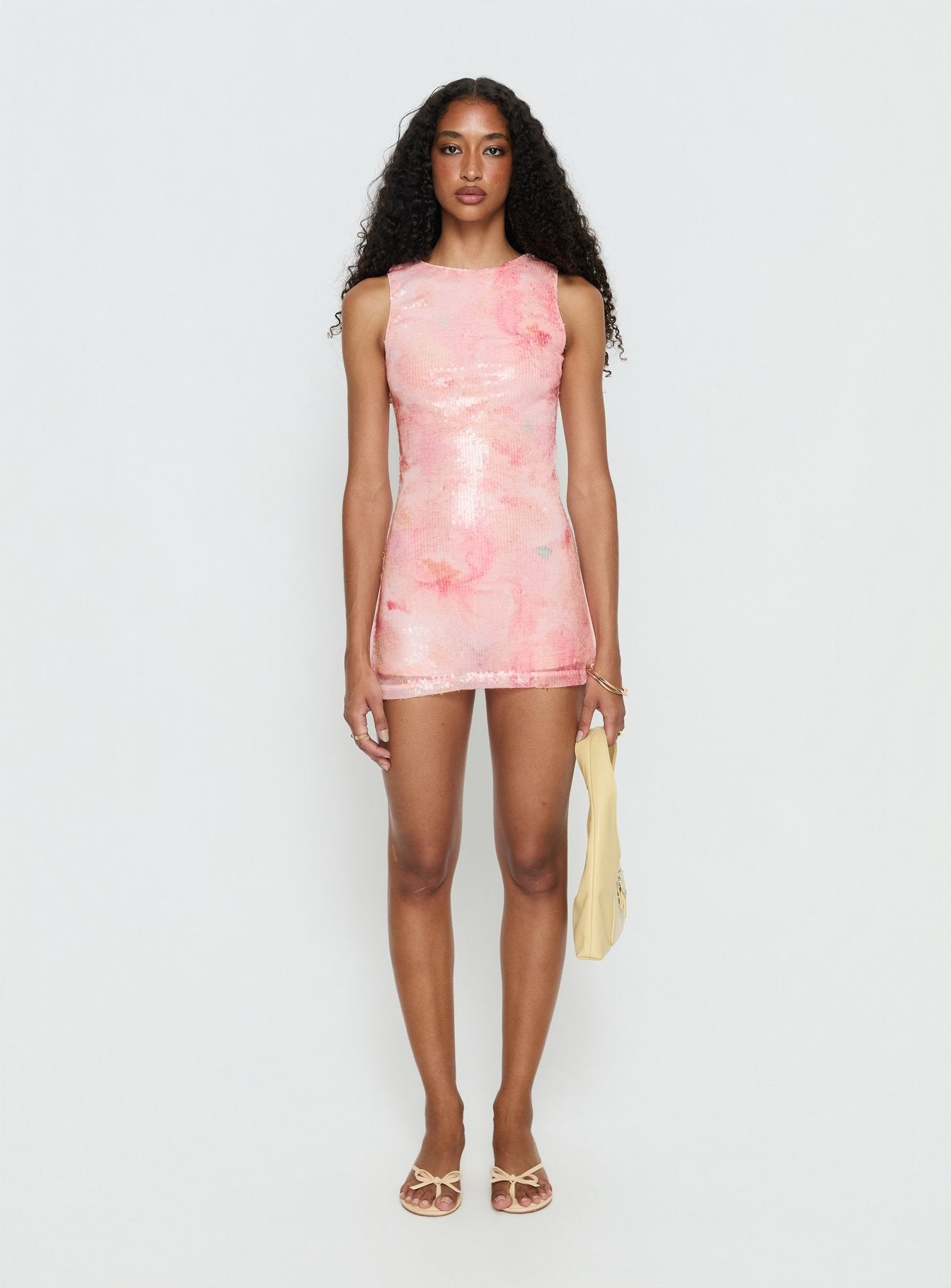 Yumiko Sequin Romper Pink Floral