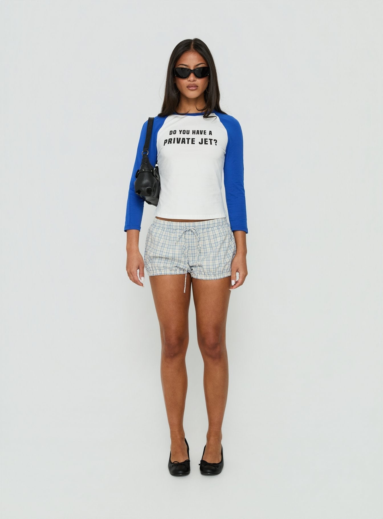 Bosten Bloomer Micro Shorts Blue Check
