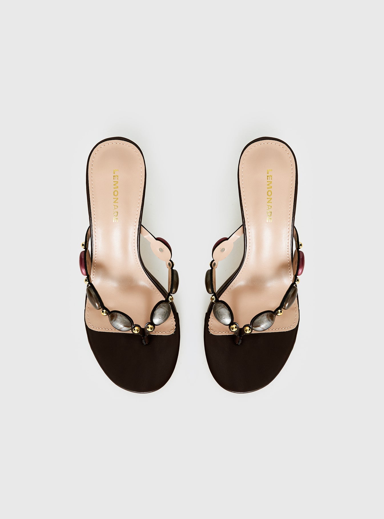 Nina Bead Heels Chocolate