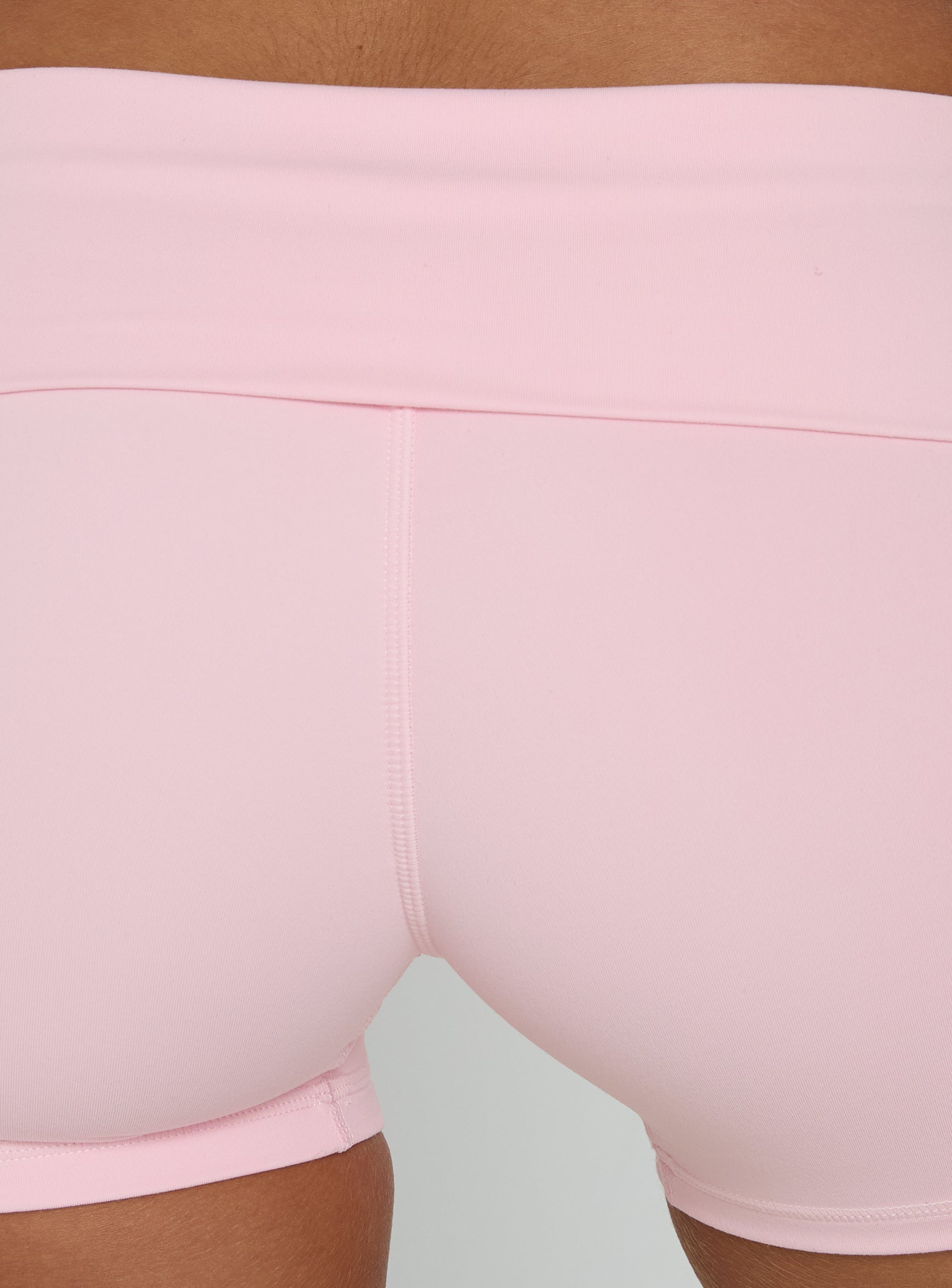 Peak Foldover Micro Shorts Pink