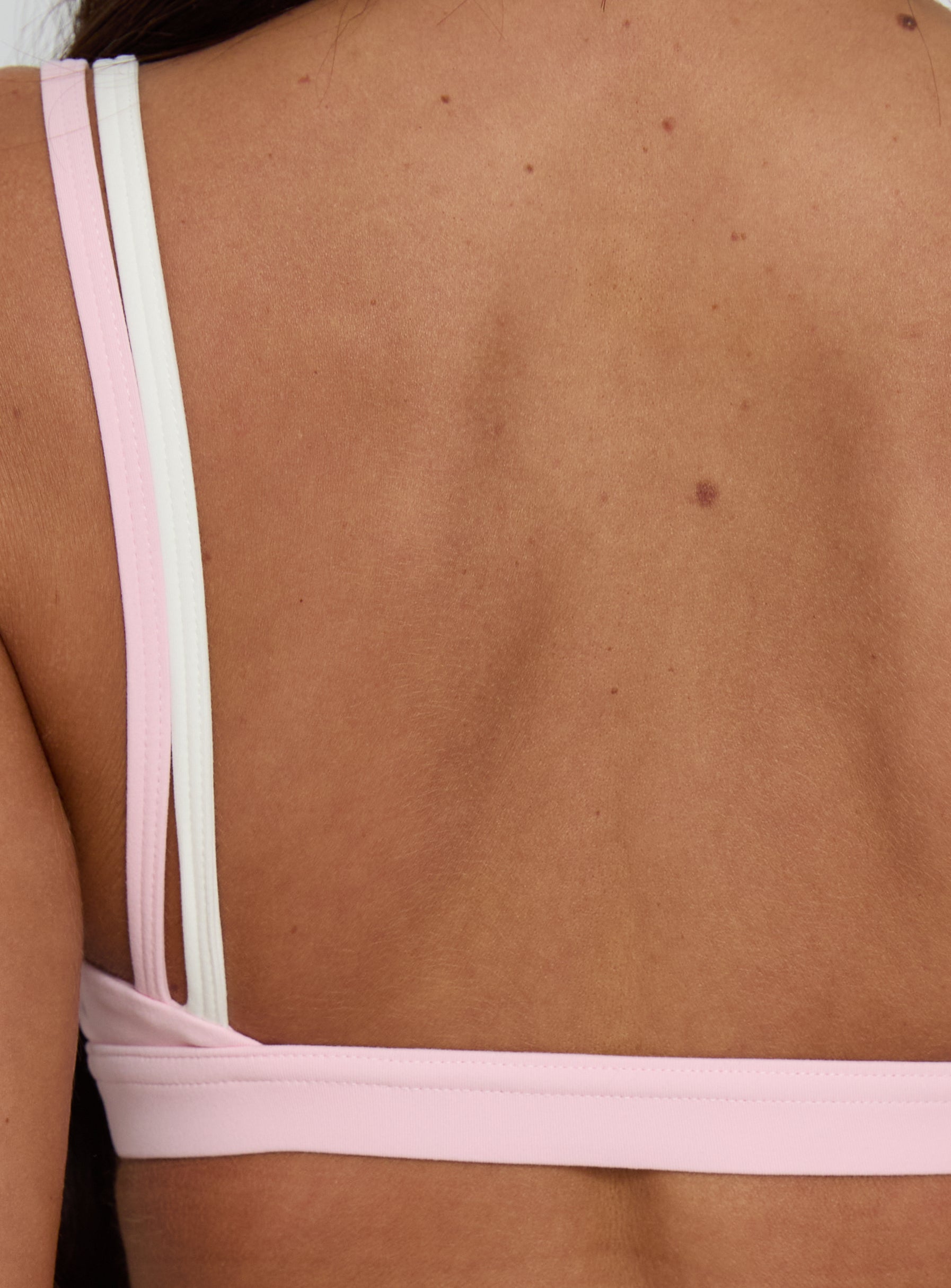 Exhilarate Layered Crop Top Pink / White