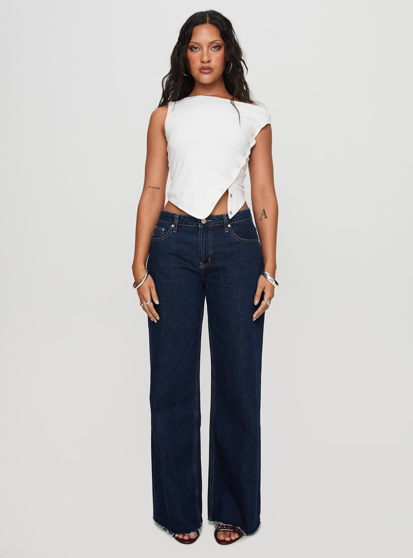 Darla Low Rise Straight Leg Jean Dark Blue Wash Petite
