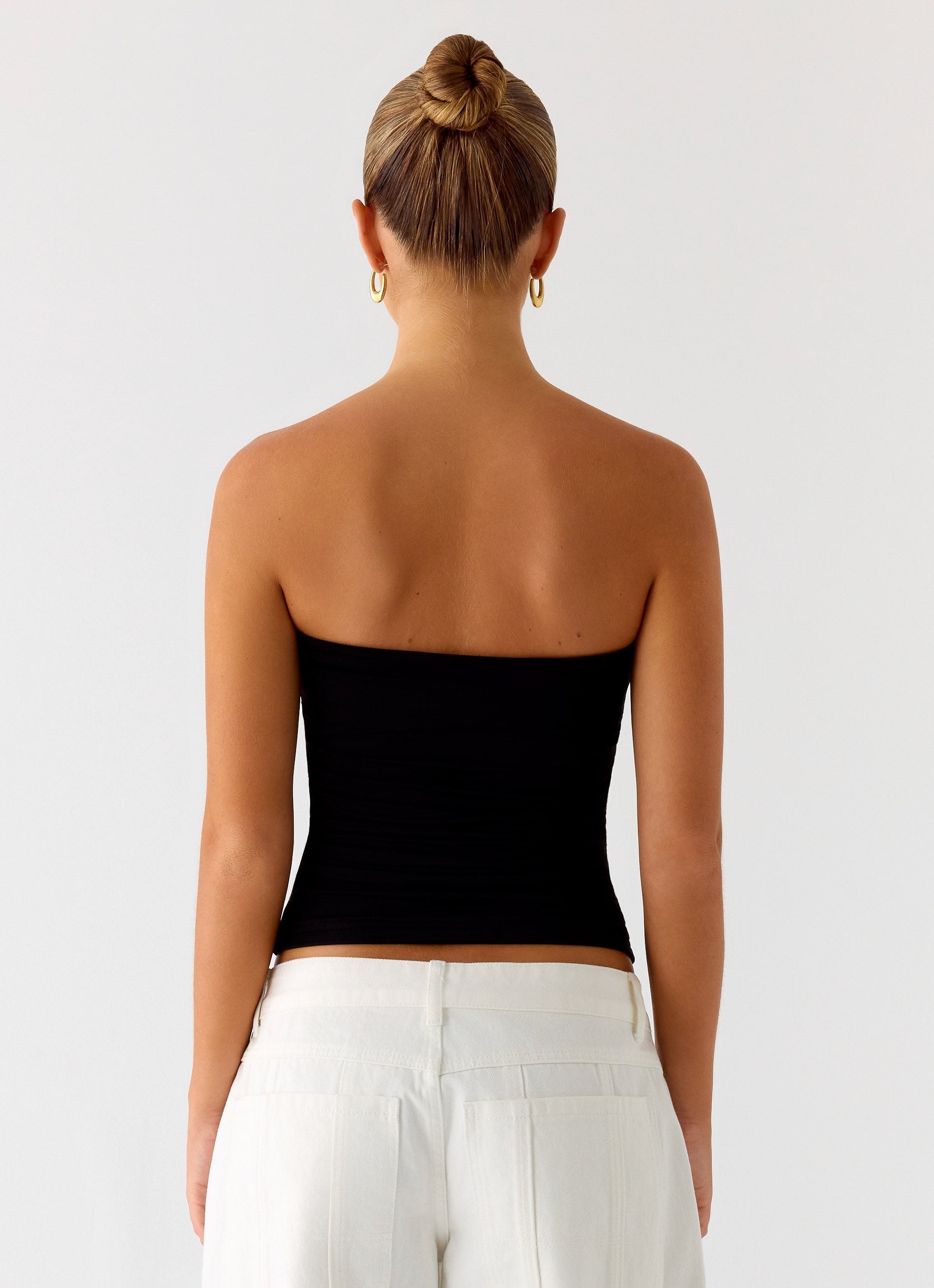 Adrienna Strapless Top - Black