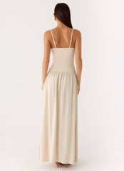 Ali Linen Maxi Dress - Oatmeal