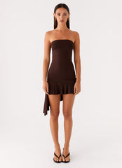 Arianne Mini Dress - Chocolate