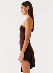 Arianne Mini Dress - Chocolate