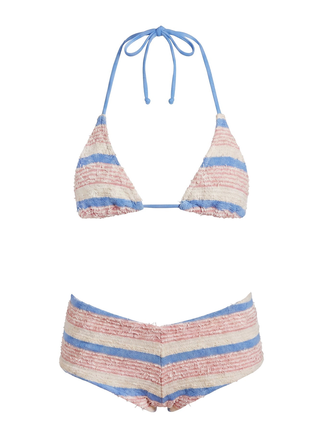 Summer Sweetness Micro Swim Shorts Blue / Pink Stripe