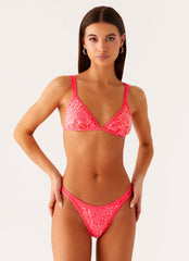 Croatia Bikini Bottoms - Pink Sequin