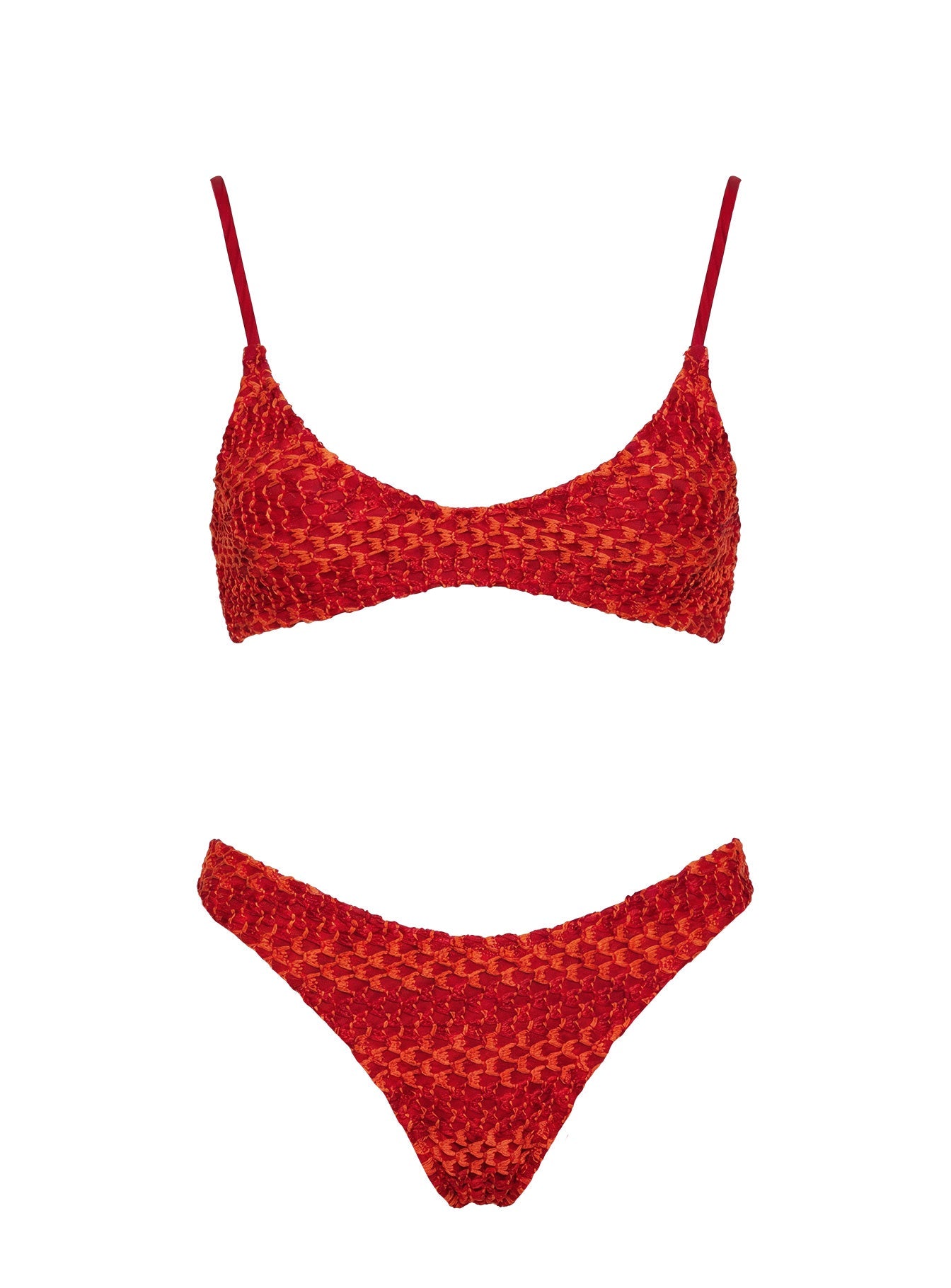 Esplanade High Side Bikini Bottoms Red