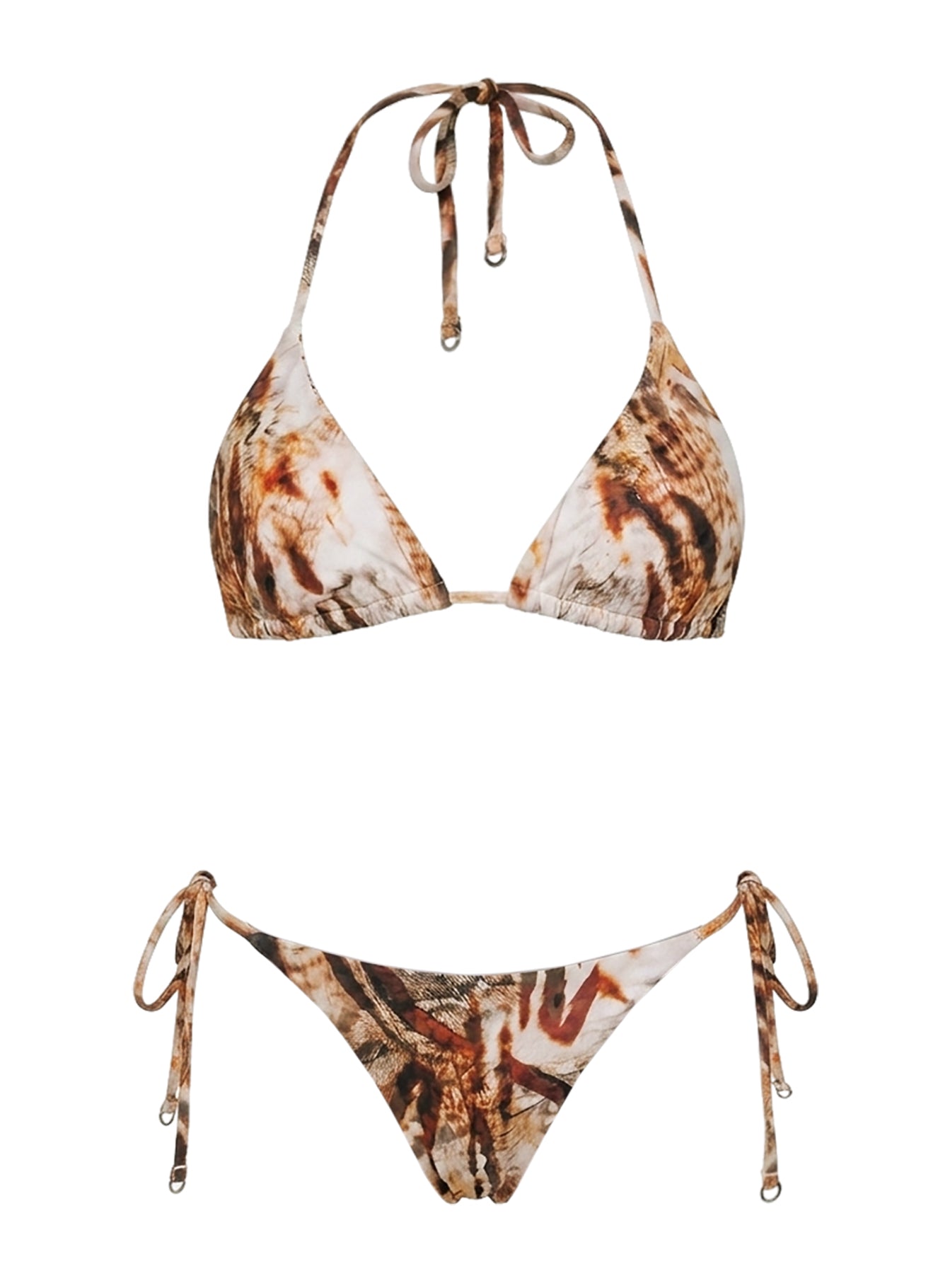 Fluera Reversible High Side Tie Bikini Bottoms Animal