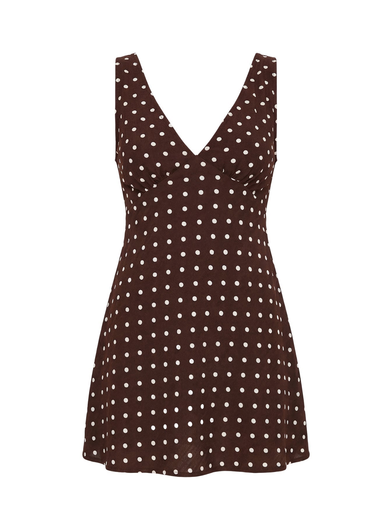 Nellie Mini Dress Brown Polka Dot Tall