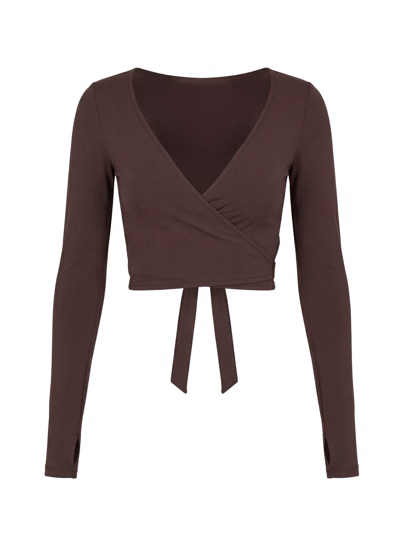 Pirouette Active Wrap Top Brown