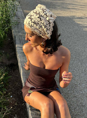 Lilibette Crochet Hair Bandana Butter