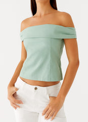 Jairo Linen Top - Sage