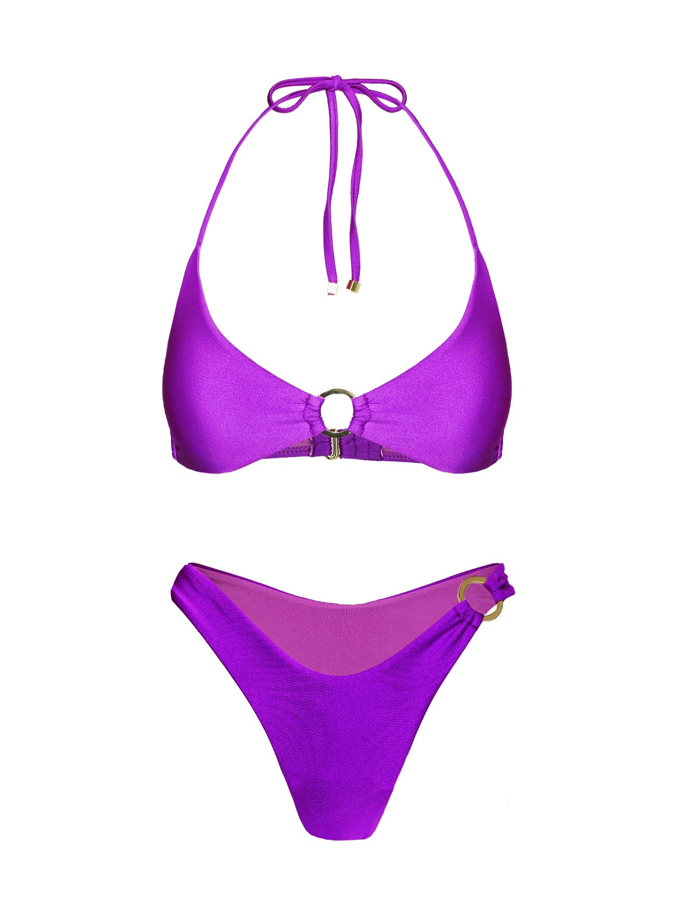 Nevaeh Shine Bikini Bottoms Purple
