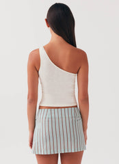 Summer Retreat Mini Skirt - Coastal Stripe
