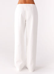 Texas Low Rise Denim Jeans - White