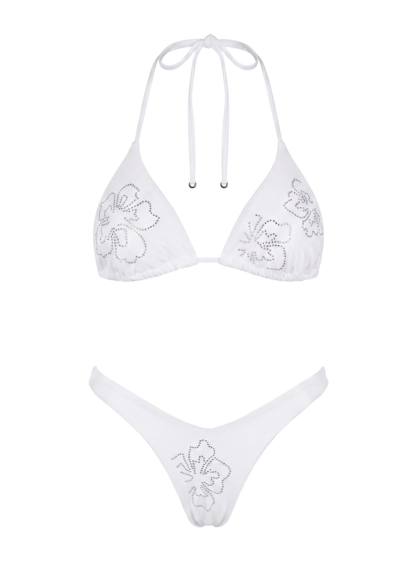 Wildfire Waves Triangle Bikini Top White